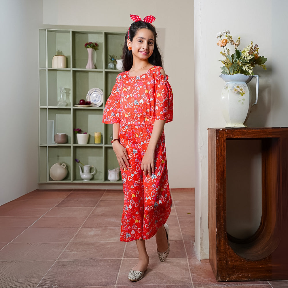 Cherry-Twist – Lawn Jumpsuit