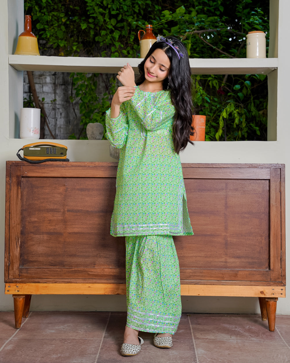 Floral Embroidered Lawn 2 Piece for Girls