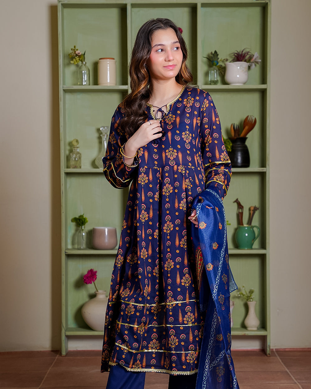 Premium 3-Piece Floral Lawn Ensemble