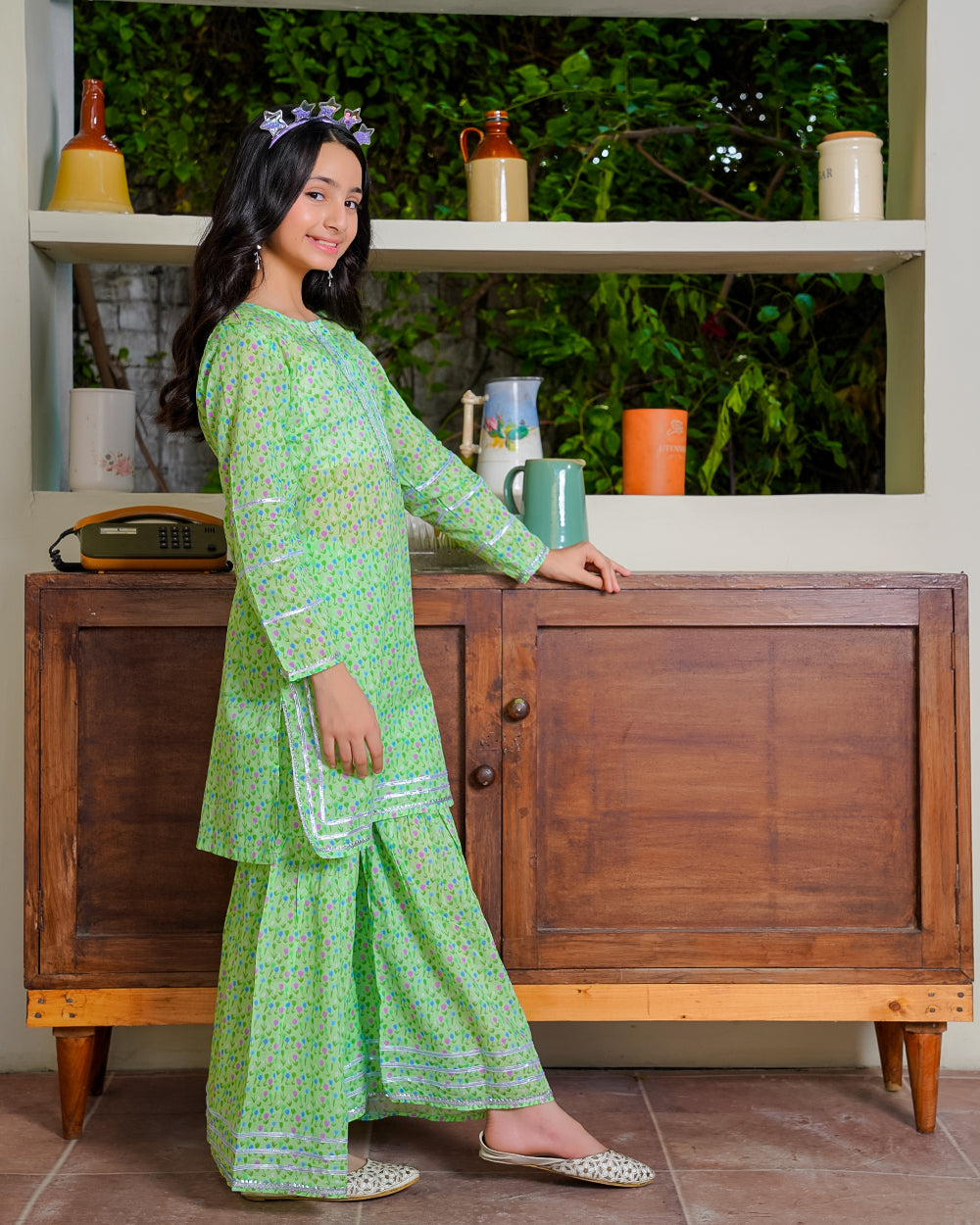 Floral Embroidered Lawn 2 Piece for Girls